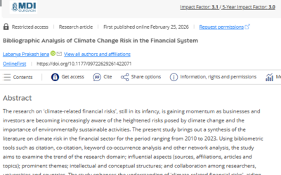 Bibliographic Analysis of Climate Change Risk in the Financial System